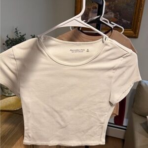 Abercrombie & Fitch Women's White Ribbed Crop Top (5 for $25)